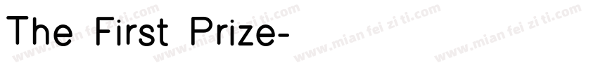 The First Prize字体转换